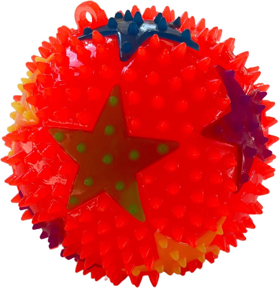 Hoogwaardige Knipperende Spiky Balls / Stress Bal / Massage Bal | Glow In The Dark | Anti Stress Fidget | Rood